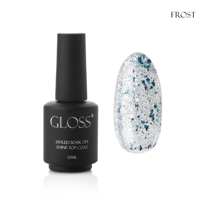 GLOSS Shine top coat Frost toplar, 11 ml